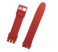 BBPLWEEA YingYou Black Watchband Compatible With Swatch Strap Buckle Compatible With SWATCH Silicone Watch Band 17mm 19mm 20mm Rubber Strap16MM Watch Accessories(Pink,20mm)