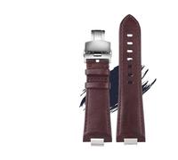 BBPLWEEA YingYou Compatible With Tissot 1853 Super Player PRX Series T137.410/T137.407 Leather Watchband Men's Raised Watch Strap 12mm(B-Brown-silver b)
