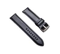 BBPLWEEA YingYou Genuine Leather Band 18mm 20mm 22mm 24mm 26mm Vintage Cowhide Watch Strap Quick Release Bracelet Universal Smartwatch Wristband(Black,24mm)