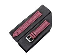 BBPLWEEA YingYou Genuine Leather Slim Watch Bands 14mm 16mm 18mm 20mm 22mm Watch Parts Belt Strap Blue Green Purple White(Purple,18mm)