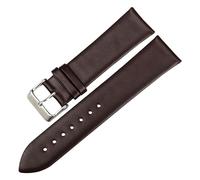 BBPLWEEA YingYou Genuine Leather Watch Bracelet Watch Accessories Watch Strap Black Watchband Compatible With MIDO TIMEX TISSOT Watch Band(Dark Brown,14mm)