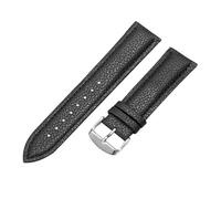 BBPLWEEA YingYou Leather Watch Band 12mm 14mm 16mm 18mm 20mm 22mm Straps Women & Men Thin Smooth Bracelets Soft Comfortable Belt(A-Black,12mm)