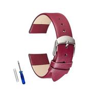 BBPLWEEA YingYou Leather Watch Band 14mm 16mm 18mm 20mm 22mm Thin Smooth Straps Belt Bracelets Soft Comfortable Strap(PURPLE,20mm)