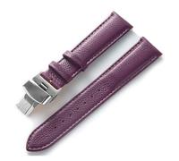 BBPLWEEA YingYou Leather Watch With Green Soft Cowhide Men's And Women's Accessories Substitute Compatible Longines Tissot Strap(Purple,19)