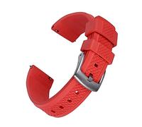 BBPLWEEA YingYou Luxury Summit FKM Rubber Watch Band 20mm 22mm Quick Release Strap Slide Keeper Rubber Straps Waterproof Diving(Red,22mm)