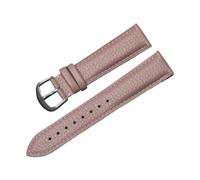 BBPLWEEA YingYou Lychee Pattern Watch Strap, Soft Double-sided First-layer Cowhide Strap, Men's And Women's Breathable Switch Raw Ears(Pink-A,14mm)