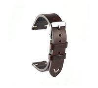 BBPLWEEA YingYou New Oil Wax Leather Watch Strap 18mm 20mm 22mm Vintage Watch Band Black Blue Brown Available Handmade Watchband Accessories(Red brown,22mm)