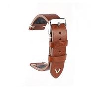 BBPLWEEA YingYou New Oil Wax Leather Watch Strap 18mm 20mm 22mm Vintage Watch Band Black Blue Brown Available Handmade Watchband Accessories(Brown,18mm)