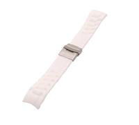 BBPLWEEA YingYou New Waterproof 6 Colors Silicone Rubber Watch Wrist Watch Strap Band Replacement 22mm 20mm(White,20mm)