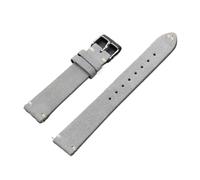 BBPLWEEA YingYou Quick Release Soft Suede Watch Strap For 18/20/22mm Watches Gt3/Gt4, 14/16mm Calfskin Wristband For Women And Men(Light Grey,16mm)