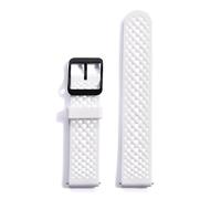 BBPLWEEA YingYou Silicone Rubber Breathable Watch Bands 20mm 22mm Quick Release Soft Straps Waterproof Sports Belts(White,20mm)
