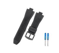 BBPLWEEA YingYou Silicone Rubber Watch Strap Compatible With Michael Kors Mk8184 8729 MK9019 MK8295 MK8492 MK9020 MK8152 MK9026 Watchband Accessories 29 * 13mm(Black-BK-K2)