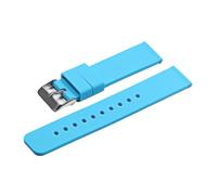 BBPLWEEA YingYou Silicone Rubber Watchband 16mm 18mm 20mm 22mm Women Men Watch Band Strap Waterproof Sports Watch Belt Polished Buckle(Light blue-S,22mm)