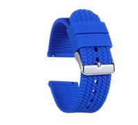 BBPLWEEA YingYou Silicone Watch Band 18mm 20mm 22mm 24mm Soft Rubber Strap with Bracelet Quick Release Sport Replacement Wristband(Blue,20mm,Black buckle)