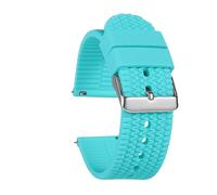 BBPLWEEA YingYou Silicone Watch Band 18mm 20mm 22mm 24mm Soft Rubber Strap with Bracelet Quick Release Sport Replacement Wristband(Light Green,20mm,Rose Gold buckle)