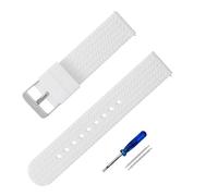 BBPLWEEA YingYou Silicone Watch Band Wrist Bracelet Quick Release Rubber Strap 18mm 20mm 22mm 24mm Replacement Watchband(White,18mm)