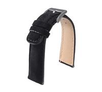 BBPLWEEA YingYou Soft Suede Leather Straps 18mm 20mm 22mm Vintage Watchband Quick Release Calfskin Bracelet Men Women Accessories(Black,20mm)