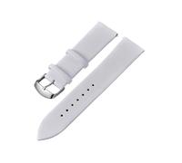 BBPLWEEA YingYou Soft Ultra thin Leather Watch Strap 16mm 18mm 20mm 22mm White Brown Black Watchband Accessories(White,20mm)