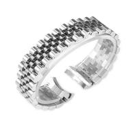 BBPLWEEA YingYou Solid Stainless Steel Watch Accessories Band Compatible With Rolex DATEJUST DAY-DATE OYSTERPERTUAL DATE Watch Strap 17mm 20mm 21mm(Silver 5,20mm no logo)
