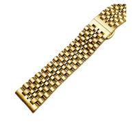 BBPLWEEA YingYou Stainless Steel Watchband 18mm 19mm 20mm 21mm 22mm 24mm Width Watches Band Strap Metal Bracelet Replacement WristBand(Gold,19mm)