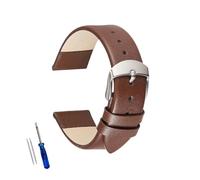 BBPLWEEA YingYou Ultra thin Soft Genuine Leather Watch Strap Wrist 14mm 16mm 18mm 20mm 22mm White Black Pink Brown Watchband(Dark Brown,20mm)
