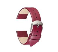 BBPLWEEA YingYou Ultra thin Soft Genuine Leather Watch Strap Wrist 14mm 16mm 18mm 20mm 22mm White Black Pink Brown Watchband(Puple,16mm)