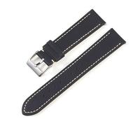 BBPLWEEA YingYou Vintage Frosted Thin Body Cowhide 18mm 20mm 22mm Bracelet Leather Quick Release Watch Strap Smart Watchband(Black,22mm)