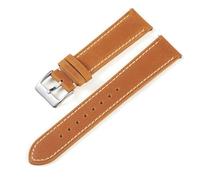 BBPLWEEA YingYou Vintage Frosted Thin Body Cowhide 18mm 20mm 22mm Bracelet Leather Quick Release Watch Strap Smart Watchband(Light brown,22mm)