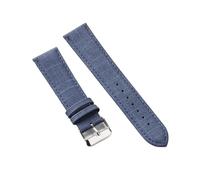 BBPLWEEA YingYou Vintage Leather Strap Denim Pattern Nylon Watchband Compatible with Watch Band Universal Bracelet 10mm 12mm 14mm 16mm 18mm 20mm 22mm(Dark Blue,14mm)
