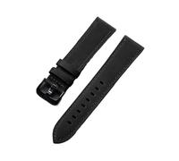 BBPLWEEA YingYou Vintage Retro Genuine Leather Watch Band 18mm 20mm 22mm 24mm Quick Release Soft Bracelet Men Women Blue Green Strap(Black,24mm)