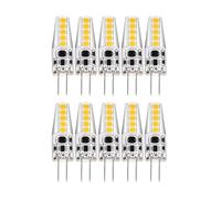 BBPM G4 LED Light Bulb, AC/DC 12V, 5W, 500LM, Warm White, Equivalent to 50W Halogen Lamps Replacement, Dimmable, 360 Degree Beam Angle, Crystal Spotlight Bulb (Pack of 10),Day Light 4000K,5W