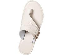 BBPM Sandals Womens Summer Bunion Open Toe Sandal with Arch Support Women Orthopedic Bunion Corrector Casual PU Leather Big Toe Correction Sandals for Beach Travel,White,EU38/US7