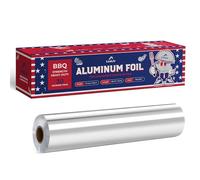 BBQ Aluminum Heavy Duty Tin Foil Roll - 12 inch wide x150ft ft Length,150 sq ft - BBQ Grade & Extra Thick, Strong Enough for Food Service Industry with cutter - LuxLiv®