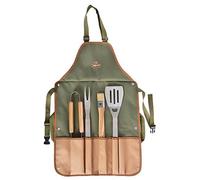 BBQ Apron With Tool Gift Set Combo Fallen Fruits Black One Size
