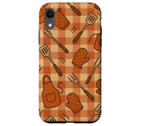 BBQ Aprons Mitts Spatulas Gingham Cookout Style Pattern Case for iPhone XR
