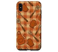 BBQ Aprons Mitts Spatulas Gingham Cookout Style Pattern Case for iPhone XS Max
