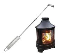 BBQ Ash Tool - 150g heavy duty telescopic handle, rake scraper for ashes strong, heat-resistant design, safe use of outdoor garden tools |