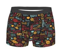 Bbq Barbecue Grill Men'S Boxer Pants Undershorts Antibacterial Boxers Shorts Fitted Boxer Briefs M