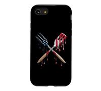 BBQ Barbecue Grilling Grill American Flag USA Drip Graffiti Case for iPhone SE (2020) / 7/8