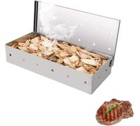 BBQ Barbecue Smoker Box,Stainless steel barbecue smoker box,Suitable for use on, charcoal,gas, Barbecue Grill and electric grills
