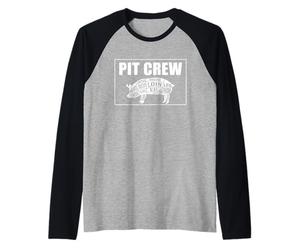 BBQ Barbeque the Best PitMaster Companion. The Pit Crew Raglan Baseball Tee