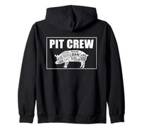 BBQ Barbeque the Best PitMaster companion. The Pit Crew Zip Hoodie