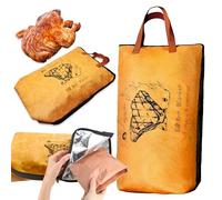 BBQ Blanket for Resting Meat, 5-Layer Insulated Meat Resting Bag for Moisture Retention and Perfect BBQ, Wide Mouth with Handle Design for Large Brisket/Pork Shoulders/Turkeys,Gifts for Men (Brown, 21