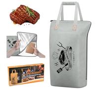 BBQ Blanket for Resting Meat,Barbecue Blanket For Resting Meat,21 Inch BBQ Blanket Meat Resting Bag ,Reusable Smoker Grilling Meat Insulated Brisket Bag Grilling Gifts For Men(Gray-With Gift Box)
