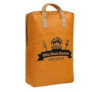 BBQ Blanket for Resting Meat - Reusable 4-Layer Insulated Meat Resting Bag with Wide Mouth & Reinforced Handle, Designed for Large Brisket, Pork Shoulder, Turkey - Ideal Gift for BBQ Lovers (Portrait)