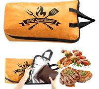 BBQ Blanket for Resting Meat - Reusable Smoker Meat Resting Blanket Smoker Grilling Meat Insulated Resting Bag with Wide Mouth for Large Brisket Beef Turkey Pork (15in)