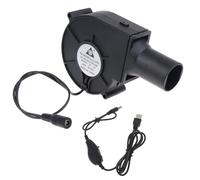 BBQ Blower Fan with 5V USB 12V 5.5x2.1mm Cable Variable Speed Controller for Outdoor Barbecues Bellow USB Blower Fan with Speed Control