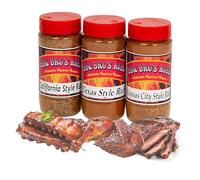 BBQ BROS RUBS {Western Style} - Ultimate Barbecue Spices Seasoning Set - Use for Grilling, Cooking, Smoking - Meat Rub, Dry Marinade, Rib Rub - Backed with 100% Customer Guarantee
