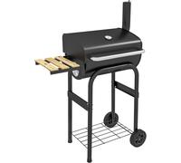Outsunny Charcoal Barbecue BBQ Grill Trolley W/ Shelves - Lid And Thermometer | TJ Hughes