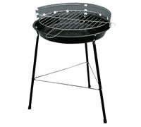 BBQ Charcoal Grill Garden Camping Round Chrome Steel Tripod Portable Compact UK